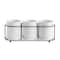 Hello Honey® 11.5" White Ceramic Containers In Metal Holder